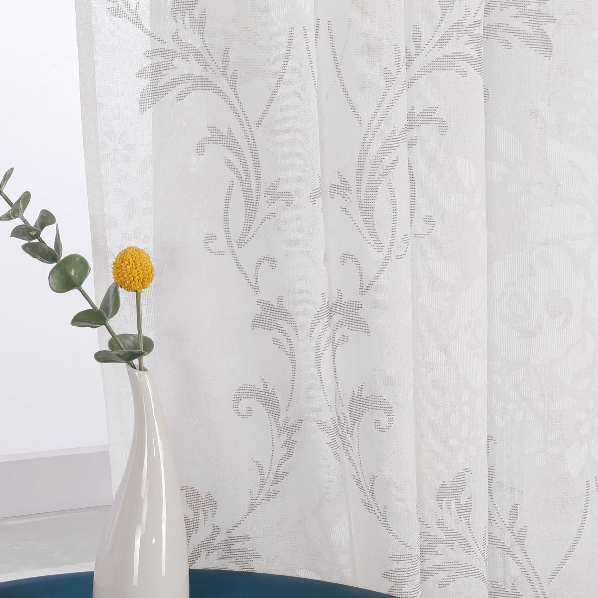 Vorhang mit Kräuselband Voile Gardine Ausbrenner Fensterschal Transparent Schlafzimmer Wohnzimmer 1 Stück - Joyswahl