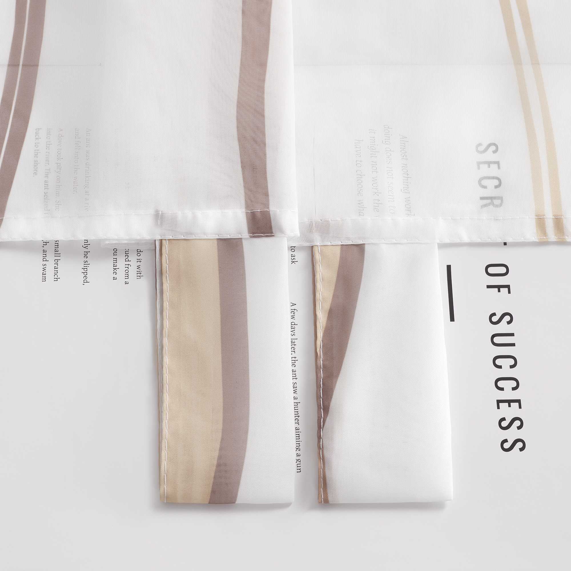 Vorhang Schlaufenschal aus Polyester mit bunten Wellenmustern tranparent 1 stück - Joyswahl