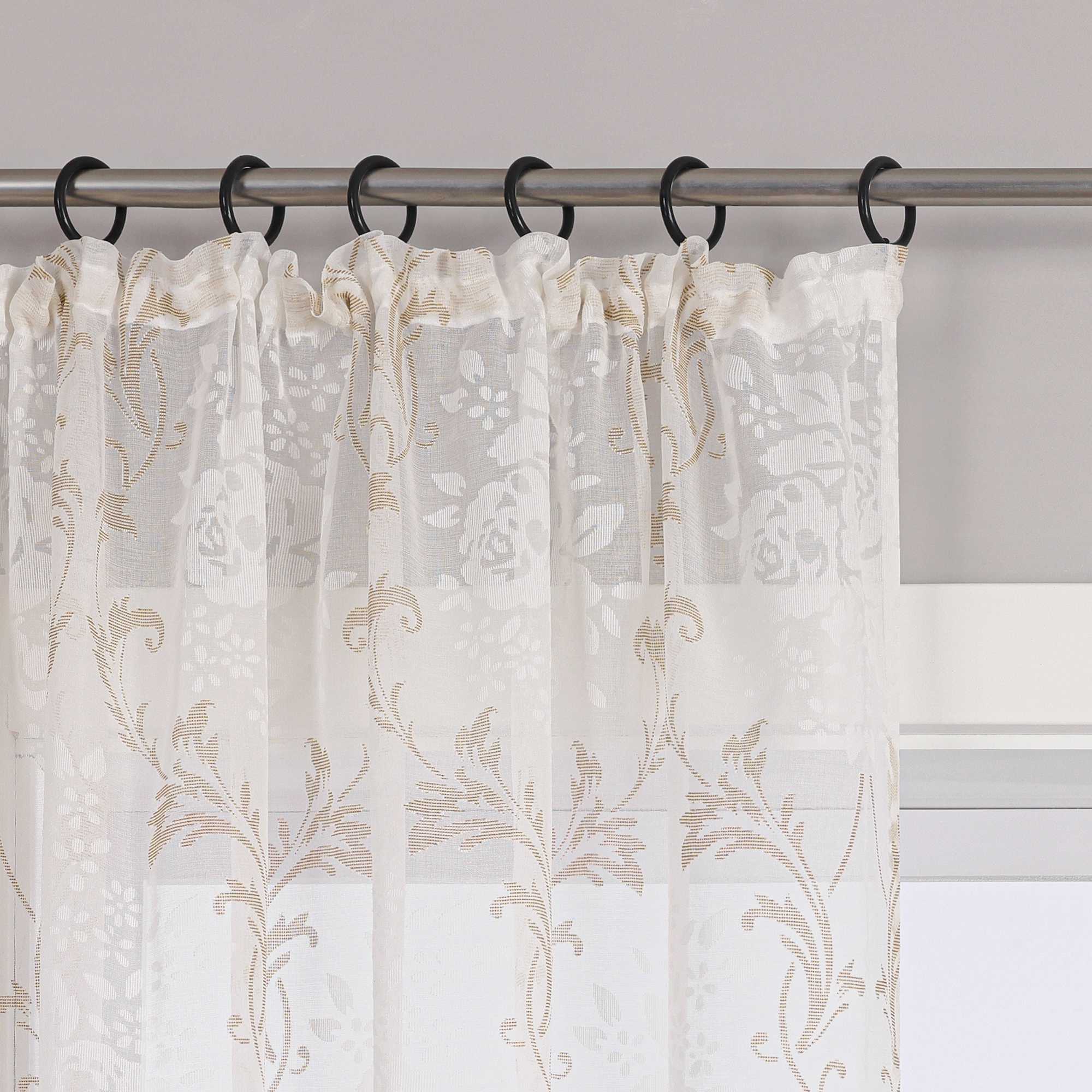 Vorhang mit Kräuselband Voile Gardine Ausbrenner Fensterschal Transparent Schlafzimmer Wohnzimmer 1 Stück - Joyswahl