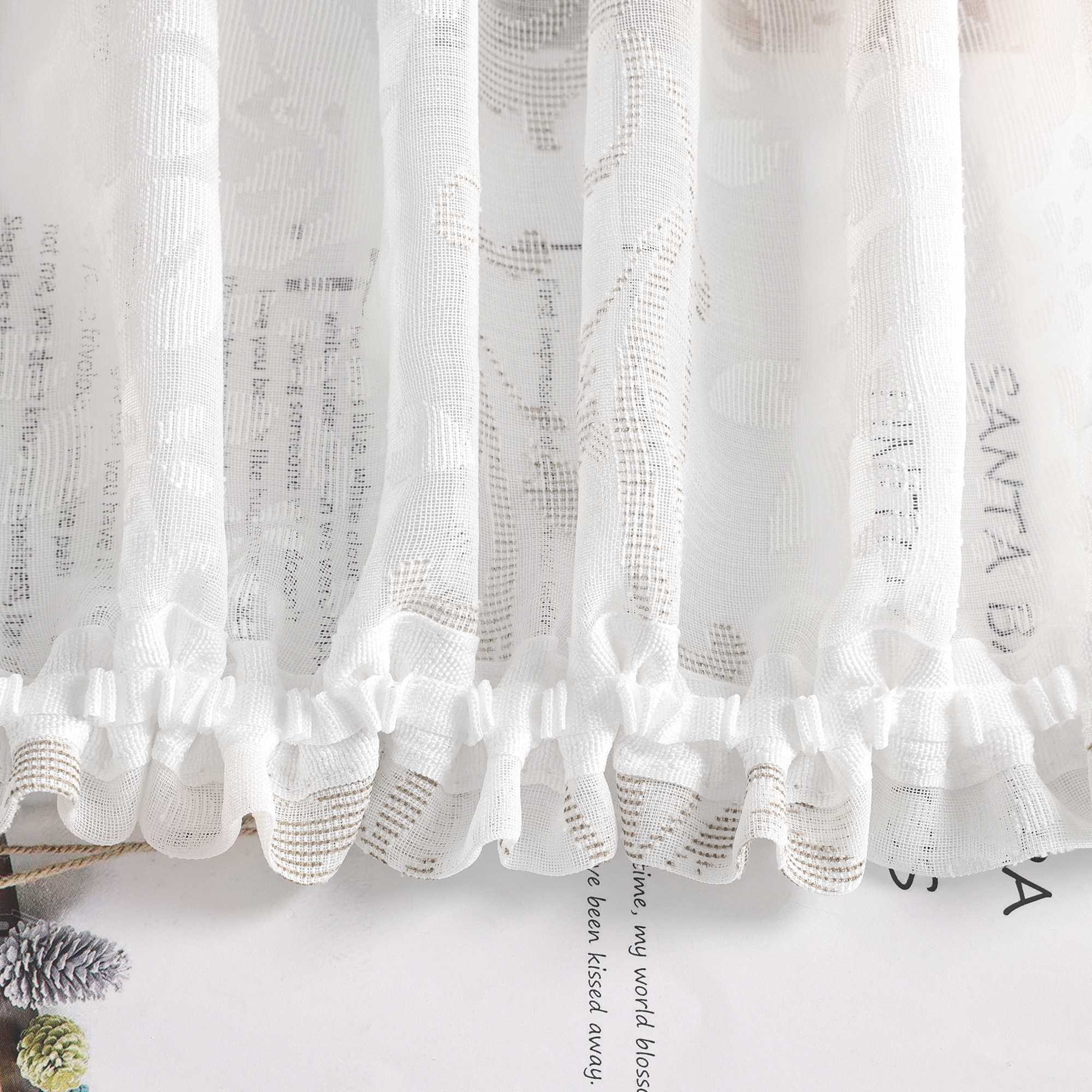 Vorhang mit Kräuselband Voile Gardine Ausbrenner Fensterschal Transparent Schlafzimmer Wohnzimmer 1 Stück - Joyswahl