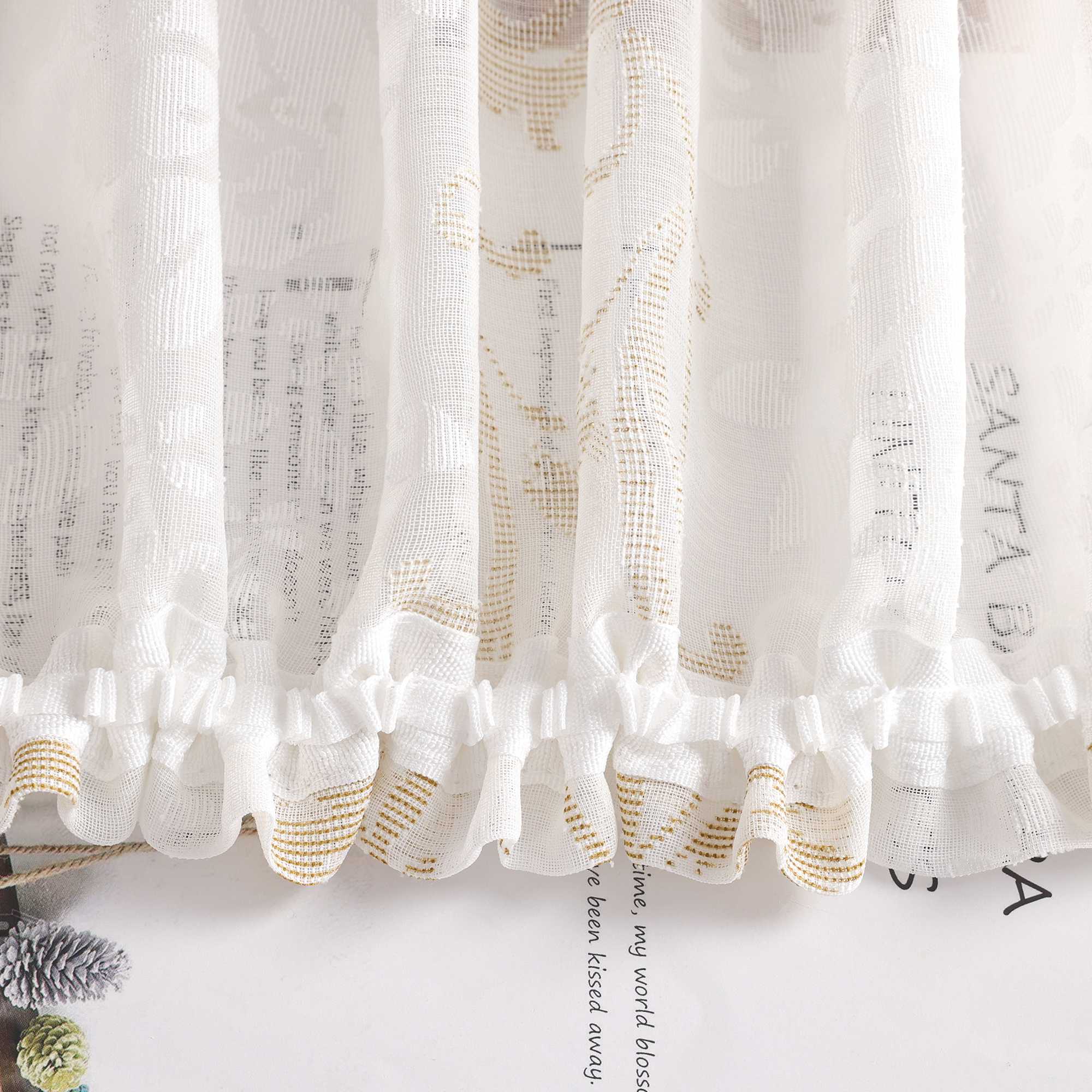 Vorhang mit Kräuselband Voile Gardine Ausbrenner Fensterschal Transparent Schlafzimmer Wohnzimmer 1 Stück - Joyswahl