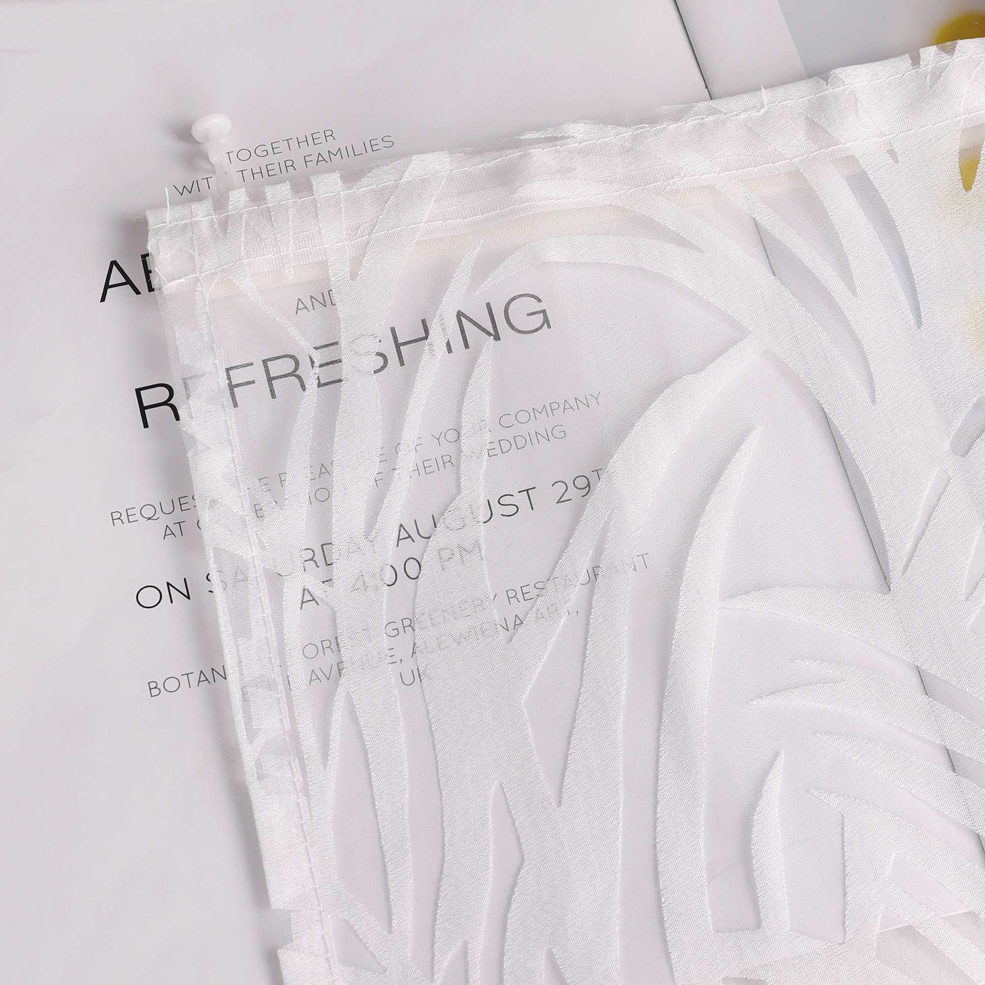 2er Set Schiebegardinen für Schienensystem mit Ingwerblattmuster - Joyswahl