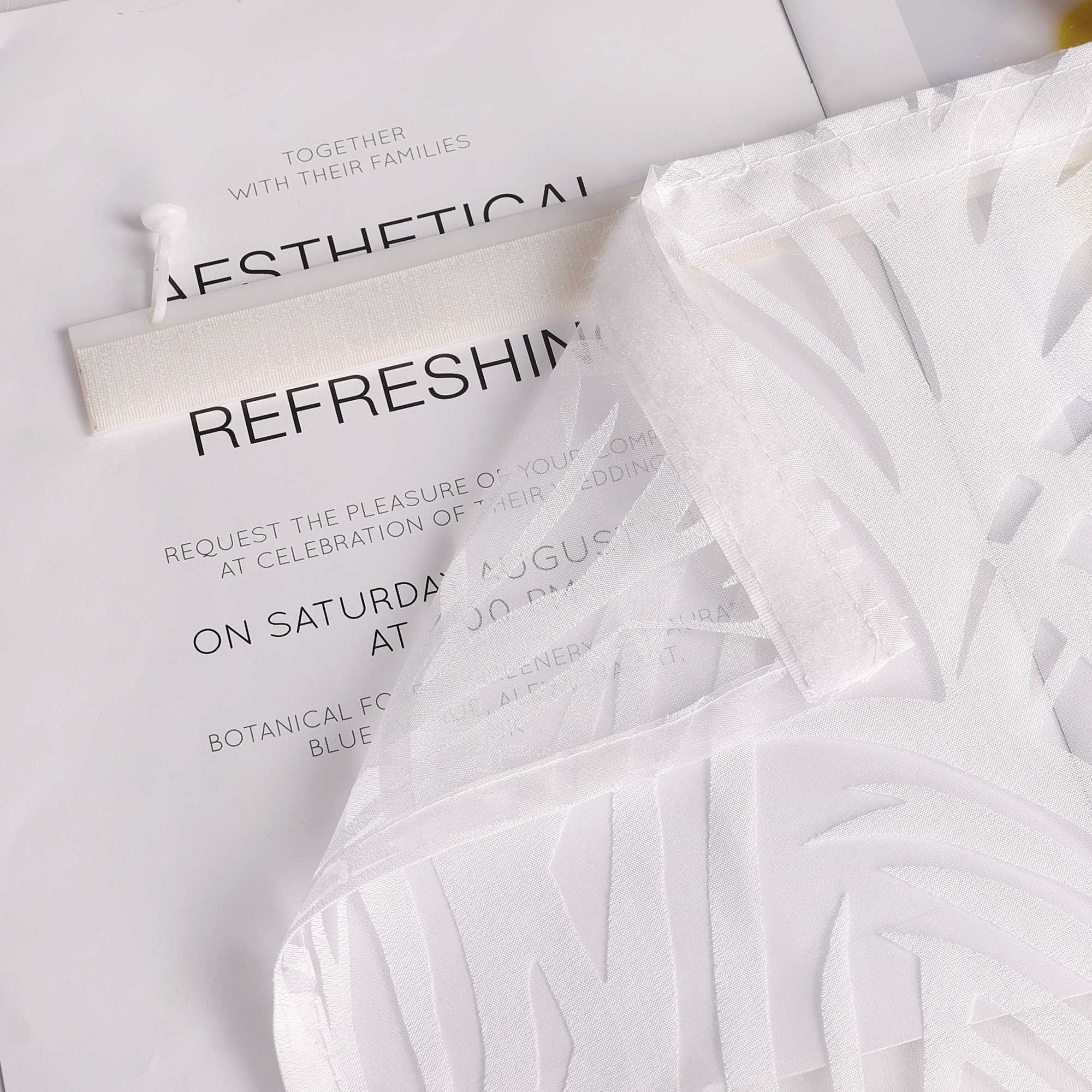 2er Set Schiebegardinen für Schienensystem mit Ingwerblattmuster - Joyswahl