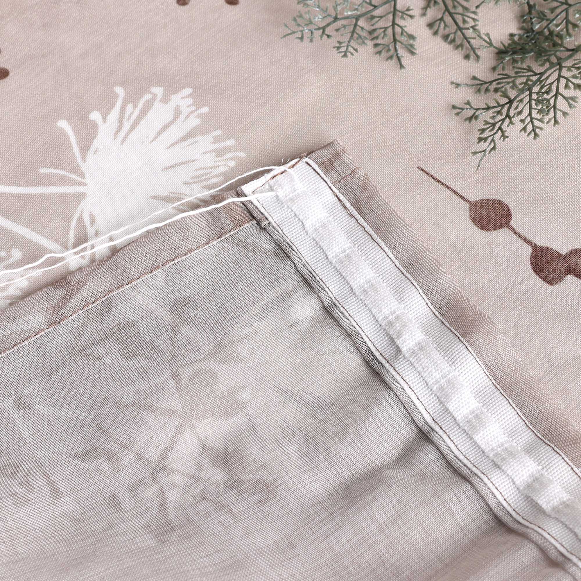 Transparente Vorhang aus Polyester durch Kräuselband mit Unregelmäßigen botanischen Mustern 1 stück - Joyswahl