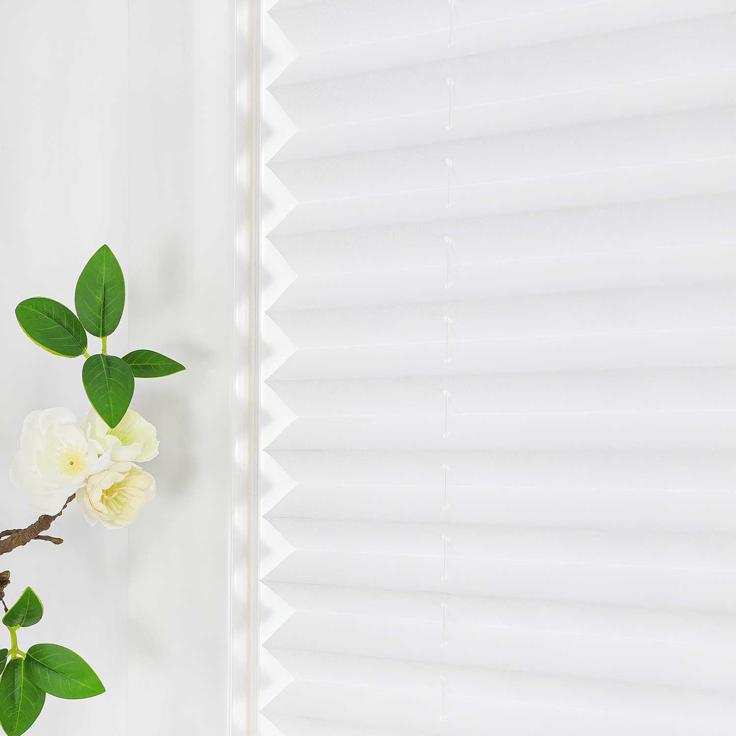 Joyswahl Plissee Rollo Weiß Einfarbiges Faltrollo Polyester 1 stück - Joyswahl