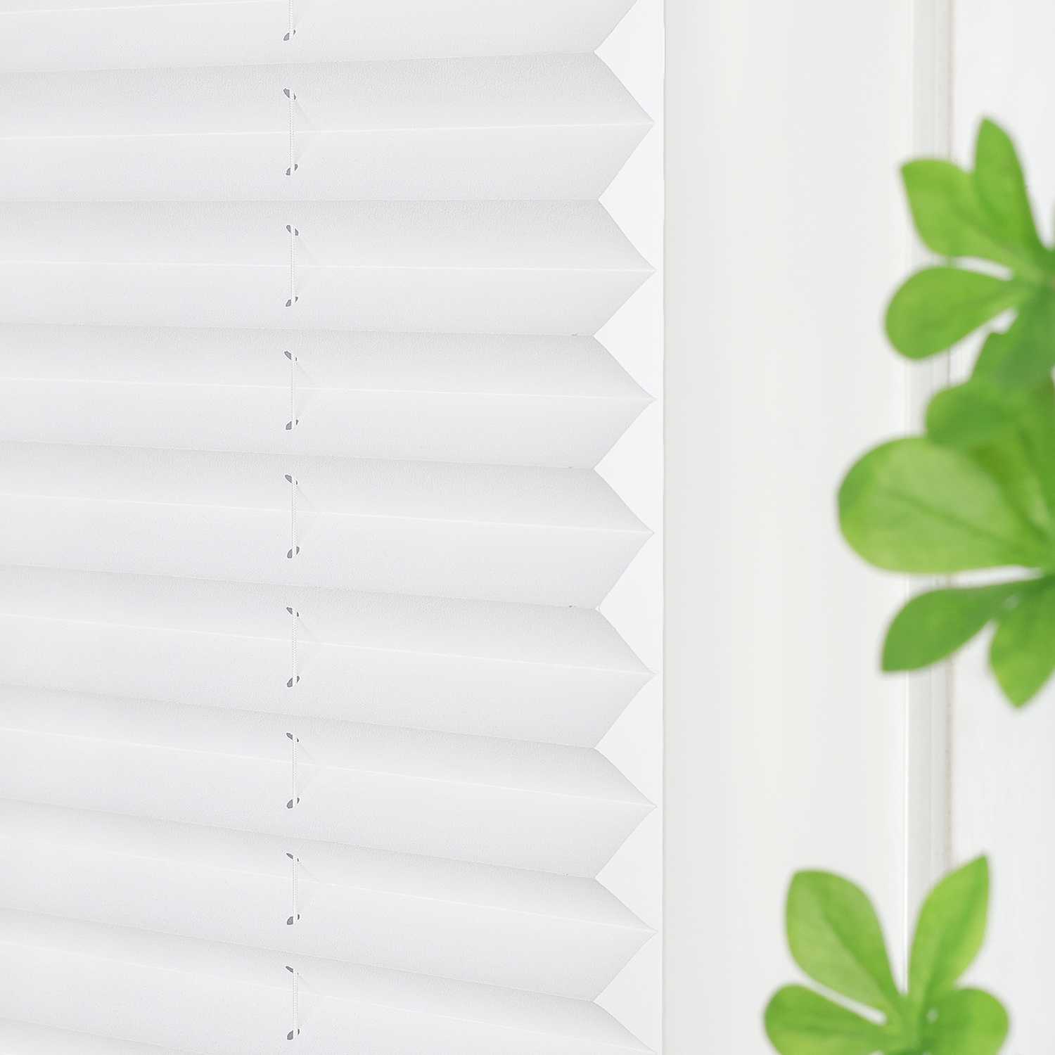 Joyswahl Plissee Rollo Weiß Einfarbiges Faltrollo Polyester 1 stück - Joyswahl