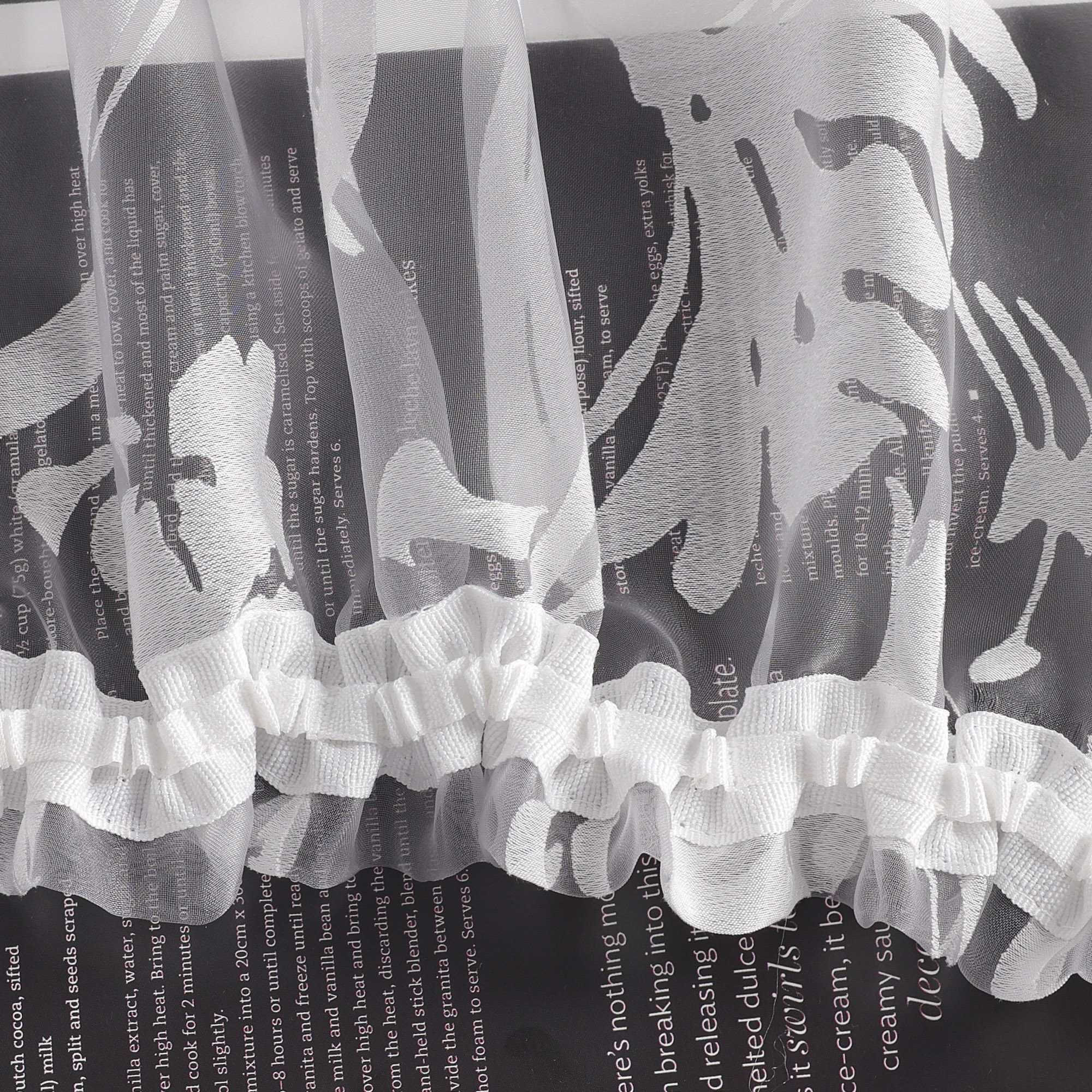 Vorhang mit Blumenmuster transparent Wohnzimmer Schlafzimmer  1 stück - Joyswahl