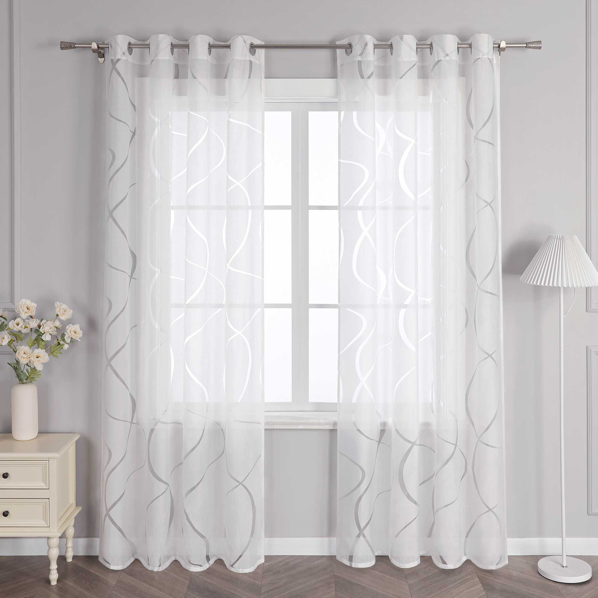 Halbtransparenter Ösenschal mit Wellenmuster 1 Stück - Joyswahl