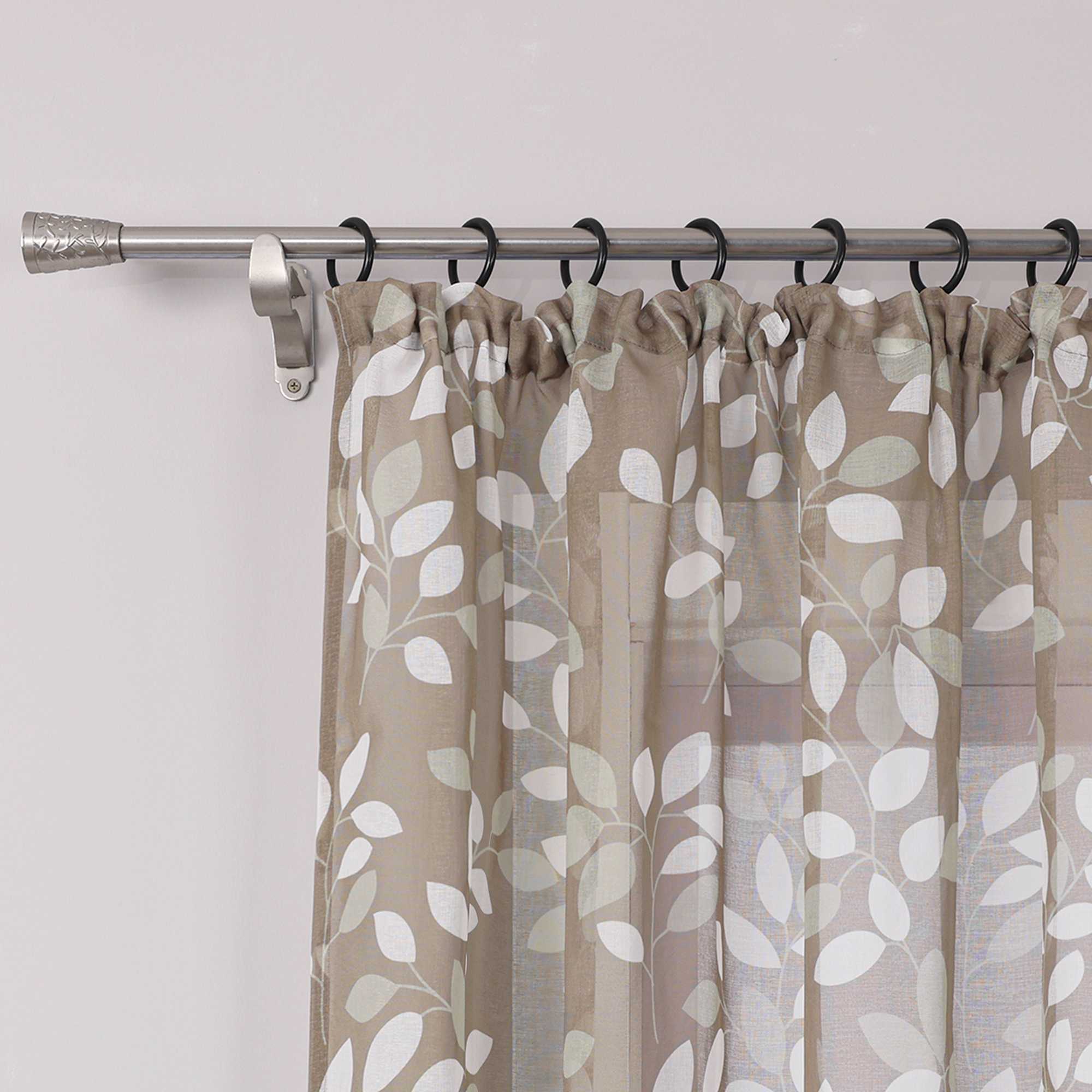 Transparenter Vorhang mit floralem Muster lichtdurchlässiger Fensterschal Wohnzimmer 1 Stück - Joyswahl