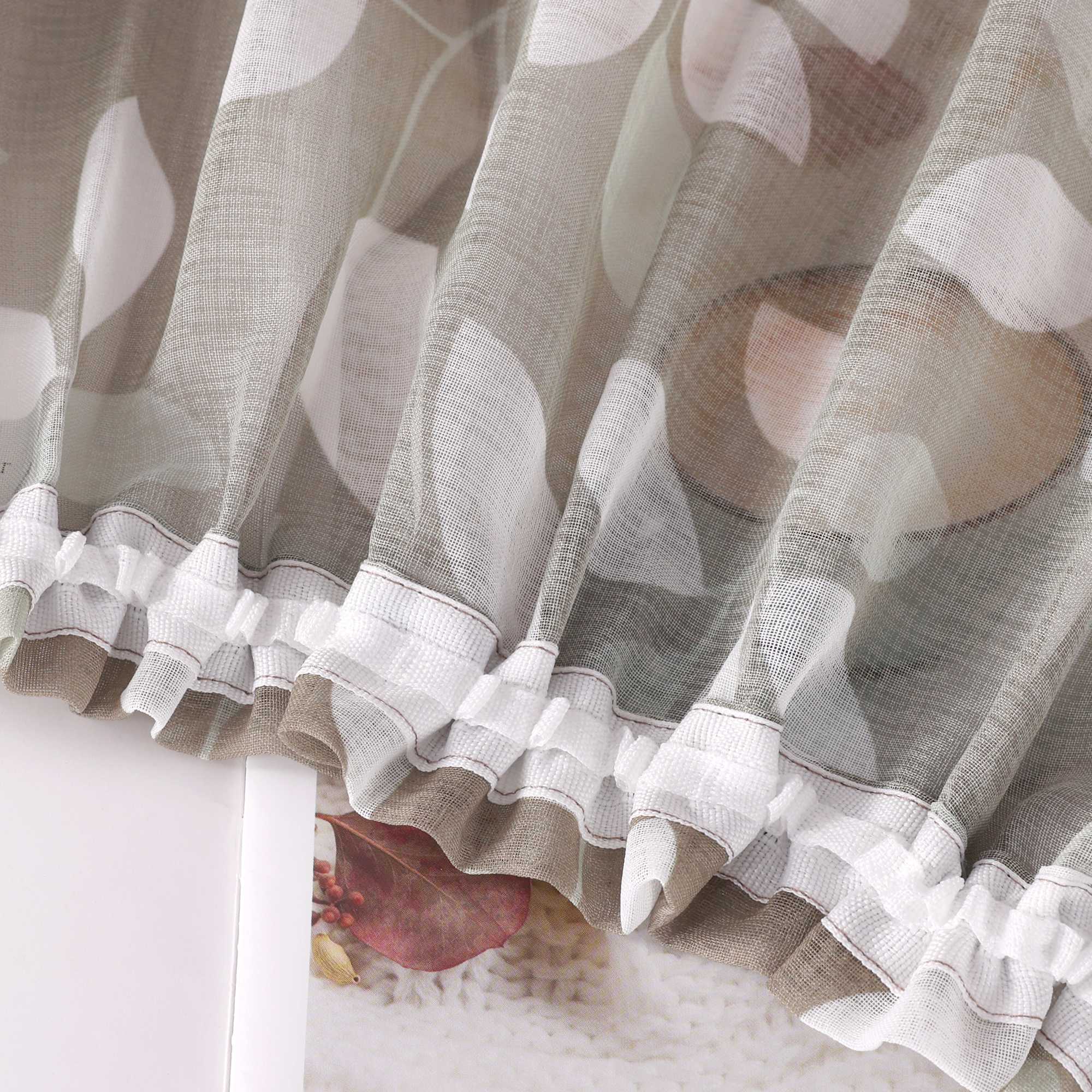 Transparenter Vorhang mit floralem Muster lichtdurchlässiger Fensterschal Wohnzimmer 1 Stück - Joyswahl