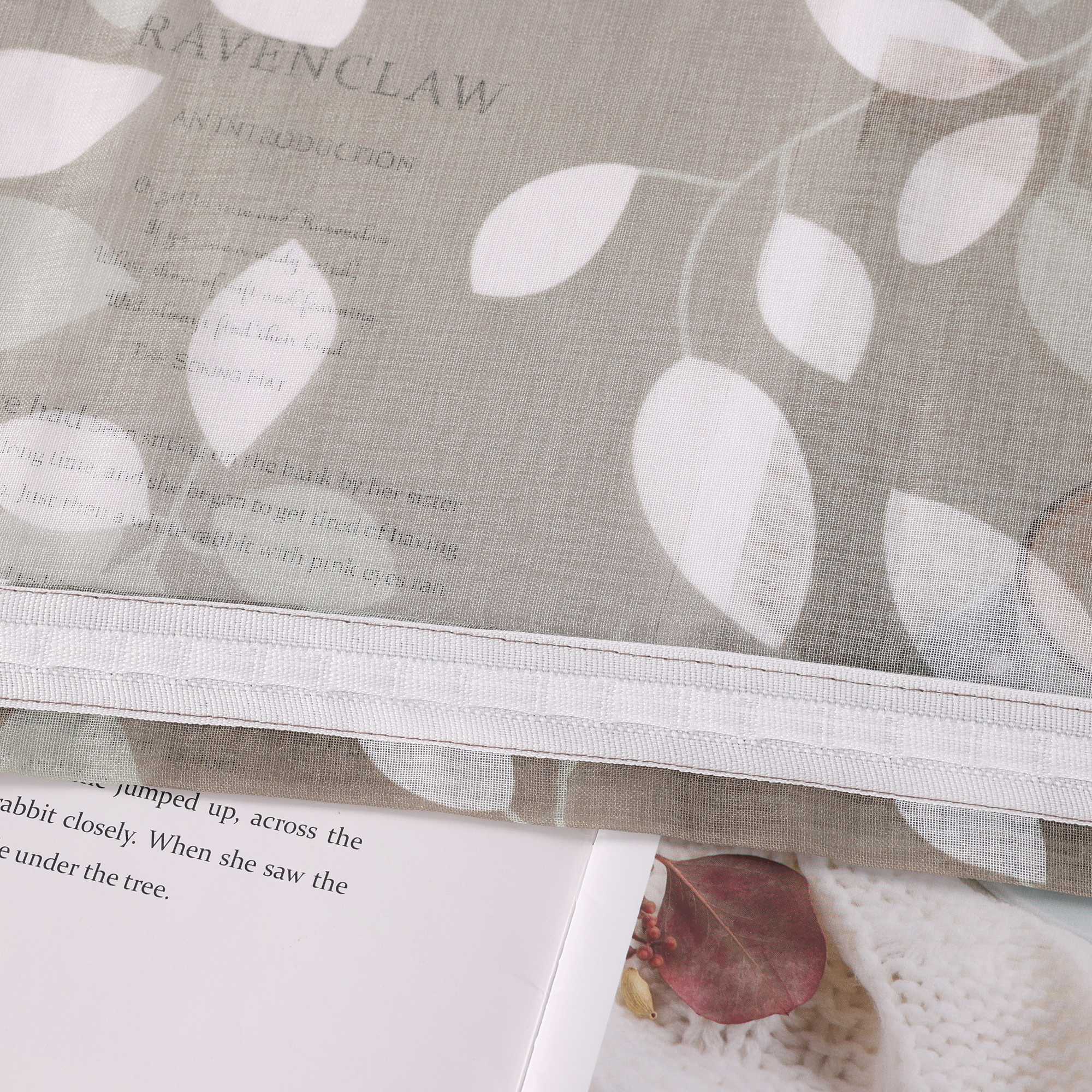 Transparenter Vorhang mit floralem Muster lichtdurchlässiger Fensterschal Wohnzimmer 1 Stück - Joyswahl