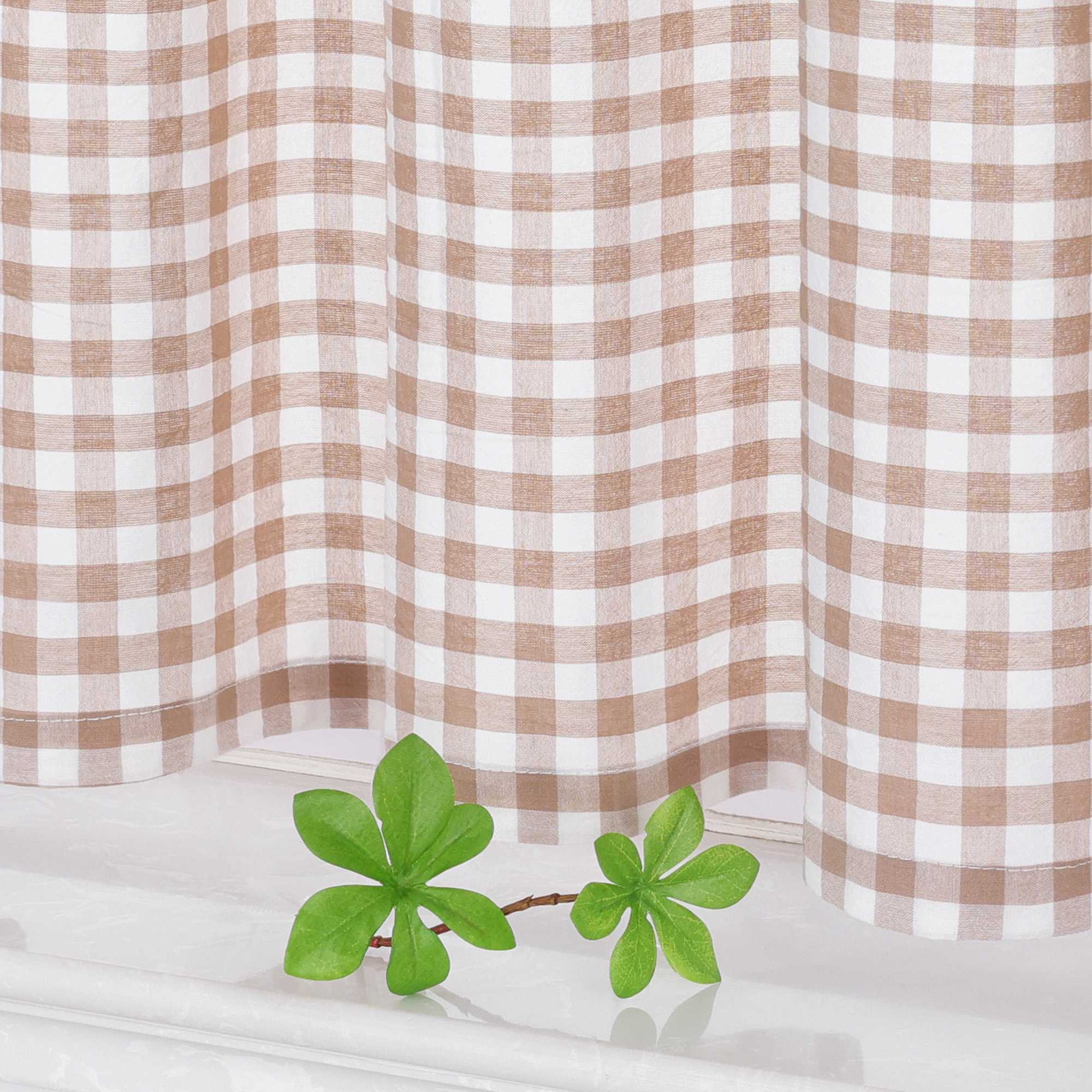 Landhausstil Scheibengardine mit Karomuster - Joyswahl