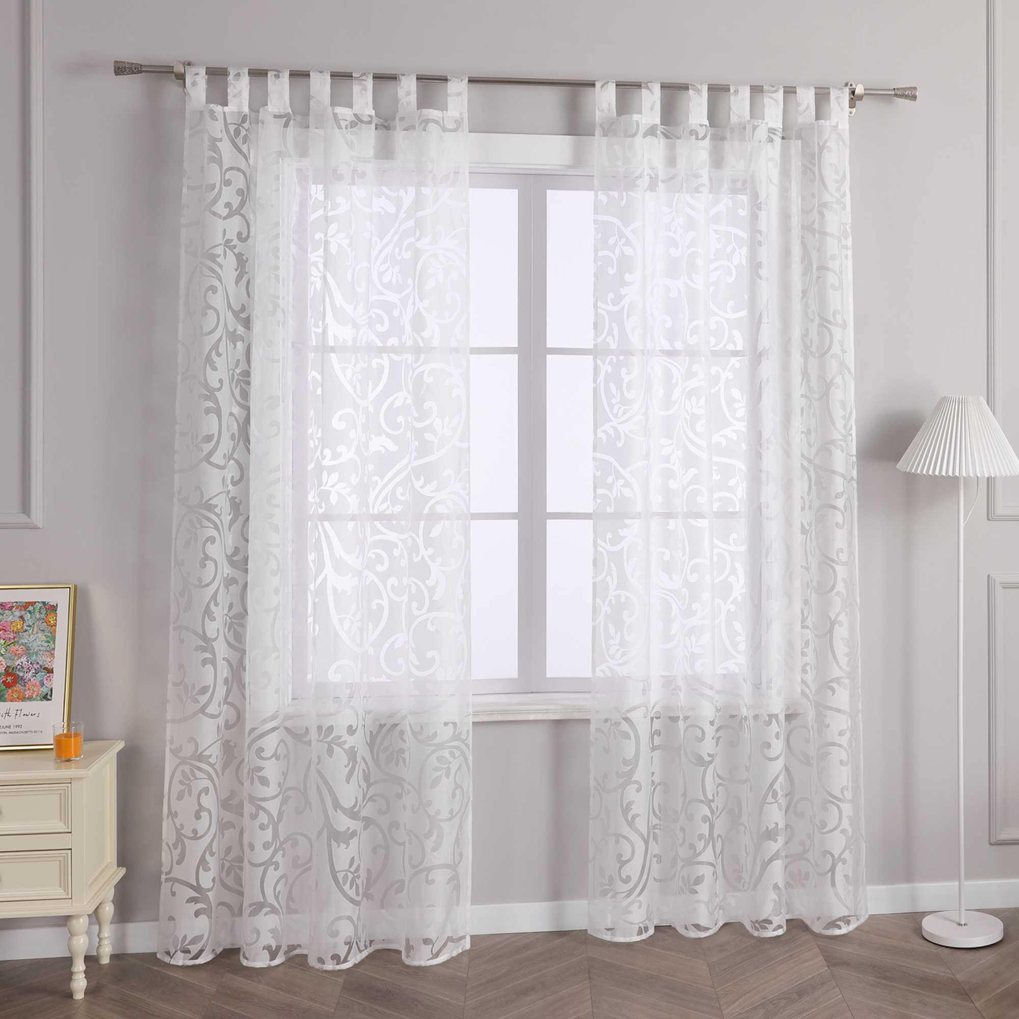 Transparente Vorhang mit Rankenmuster - Joyswahl