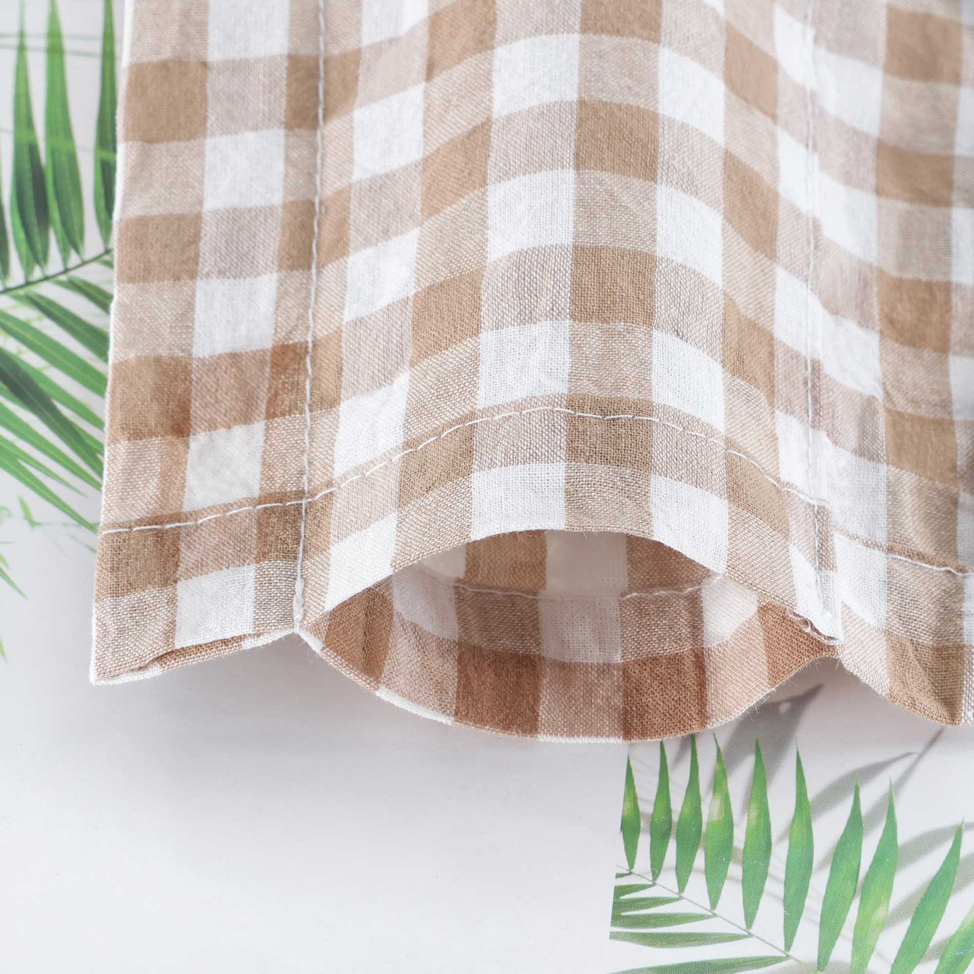 Landhausstil Scheibengardine mit Karomuster - Joyswahl