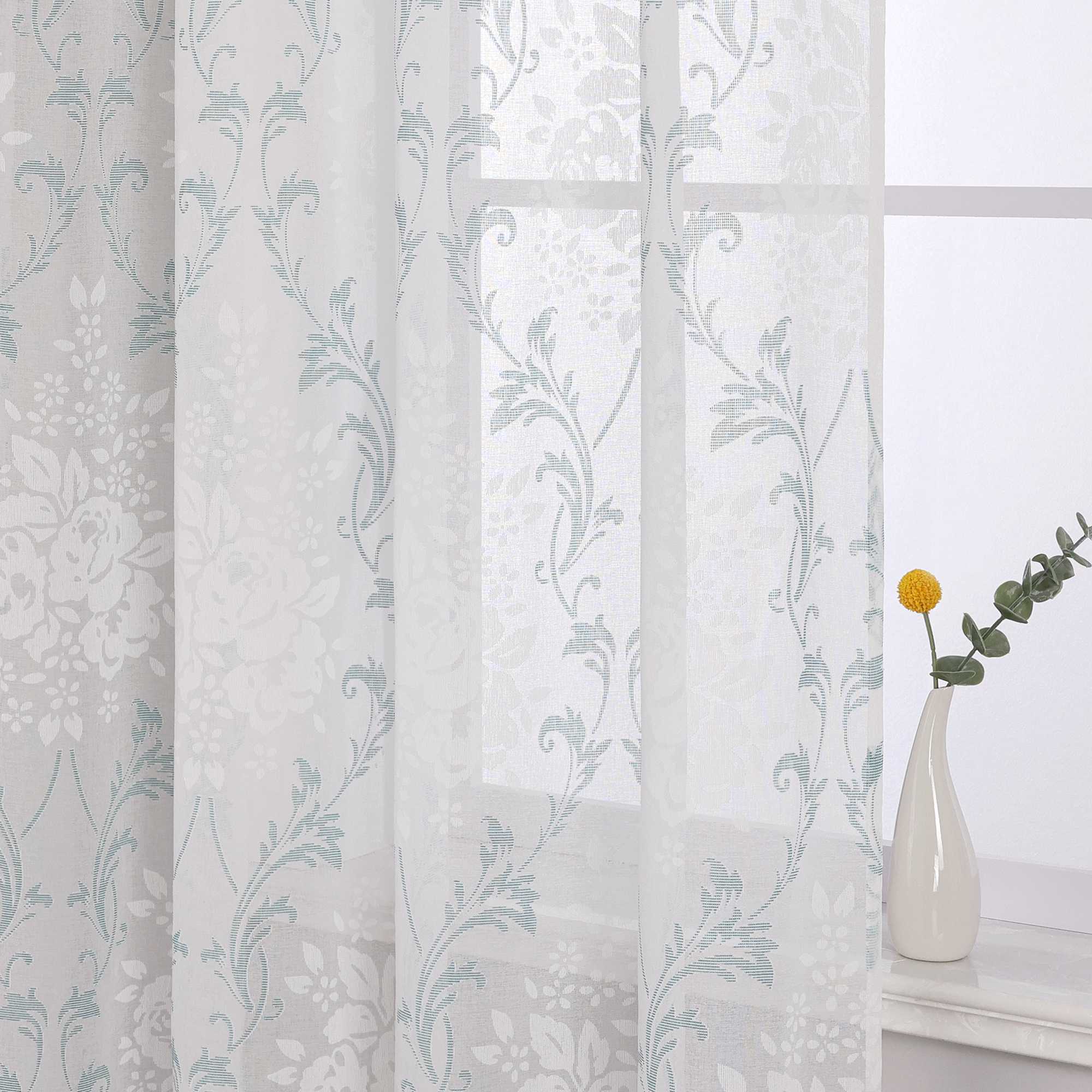 Vorhang mit Kräuselband Voile Gardine Ausbrenner Fensterschal Transparent Schlafzimmer Wohnzimmer 1 Stück - Joyswahl