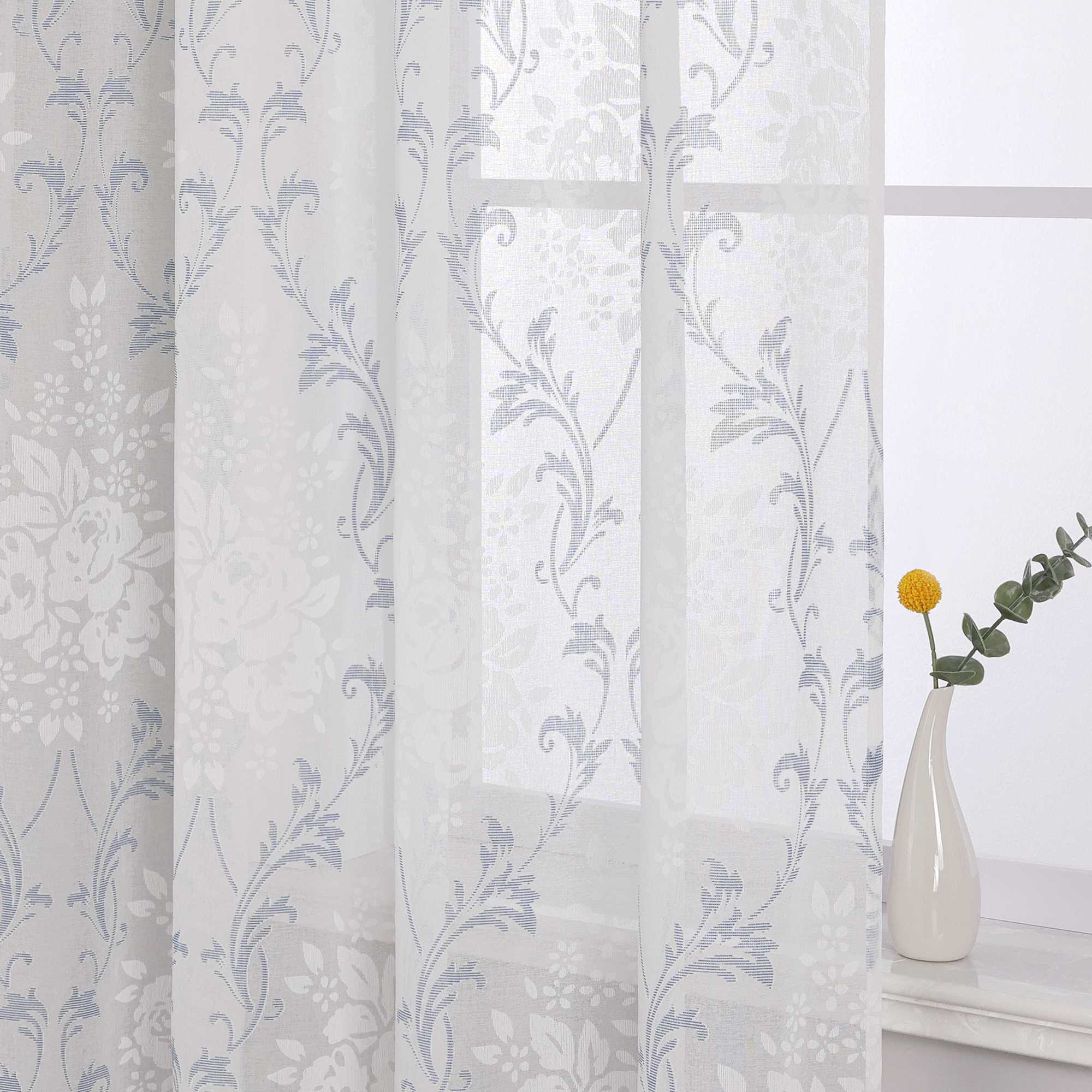 Vorhang mit Kräuselband Voile Gardine Ausbrenner Fensterschal Transparent Schlafzimmer Wohnzimmer 1 Stück - Joyswahl