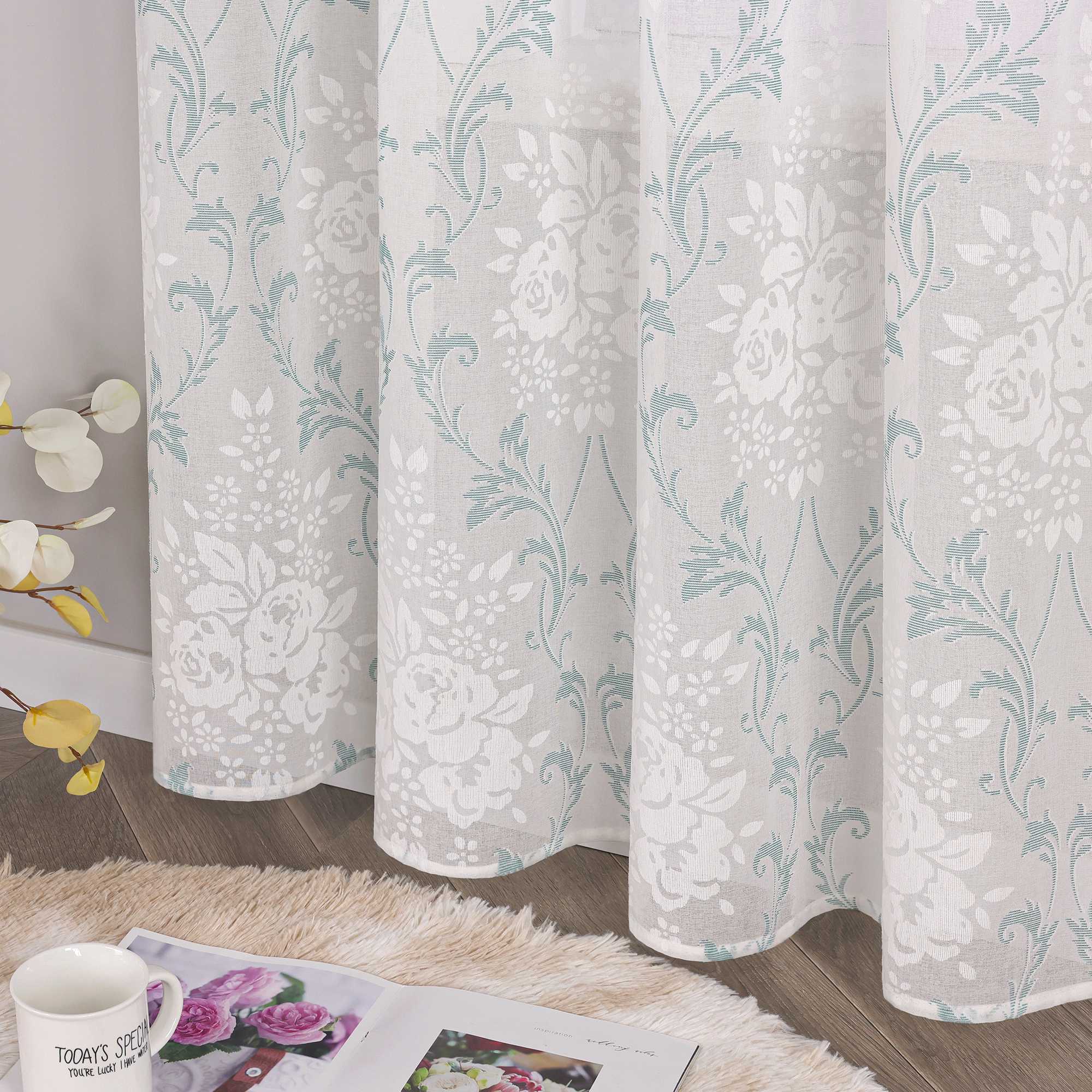 Vorhang mit Kräuselband Voile Gardine Ausbrenner Fensterschal Transparent Schlafzimmer Wohnzimmer 1 Stück - Joyswahl