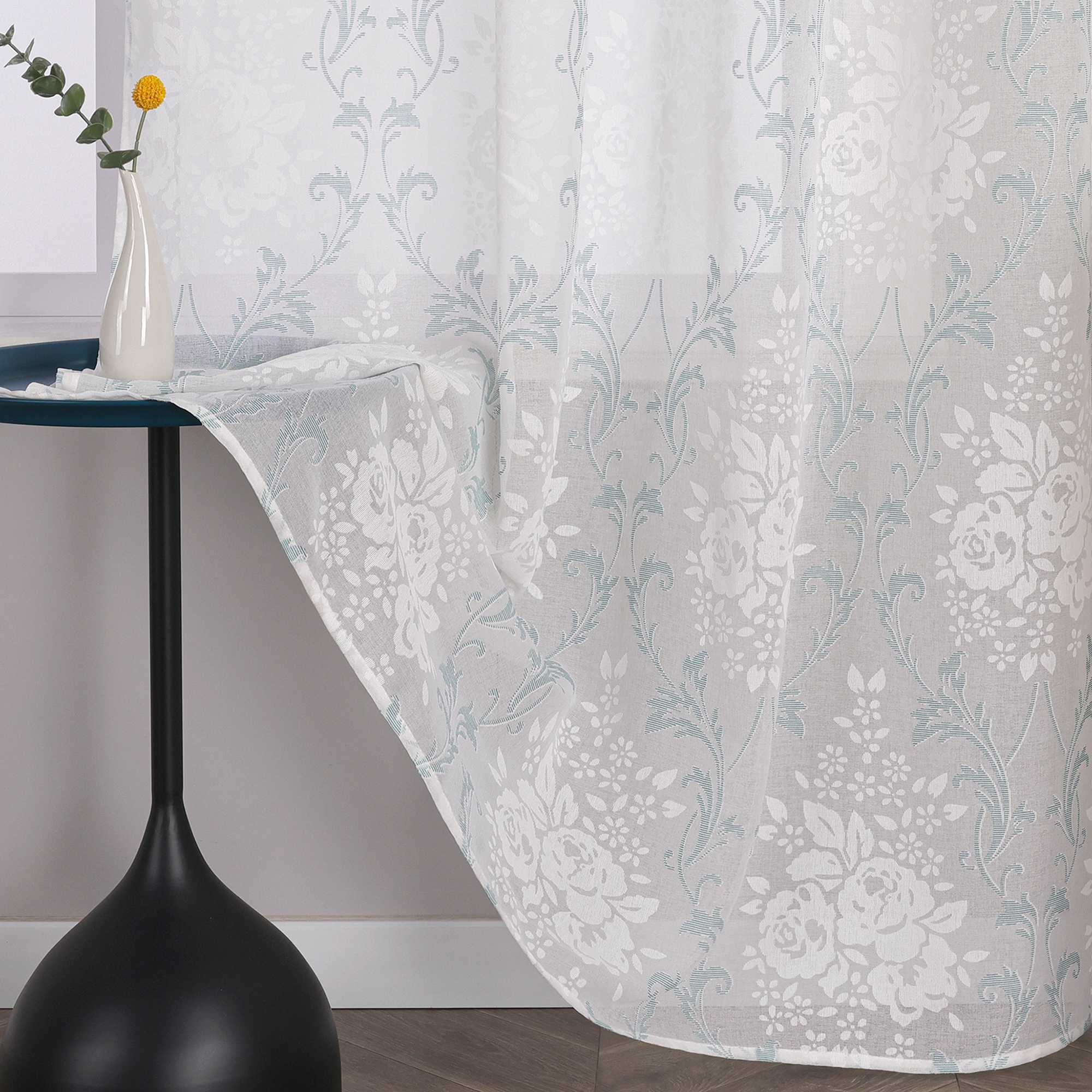 Vorhang mit Kräuselband Voile Gardine Ausbrenner Fensterschal Transparent Schlafzimmer Wohnzimmer 1 Stück - Joyswahl