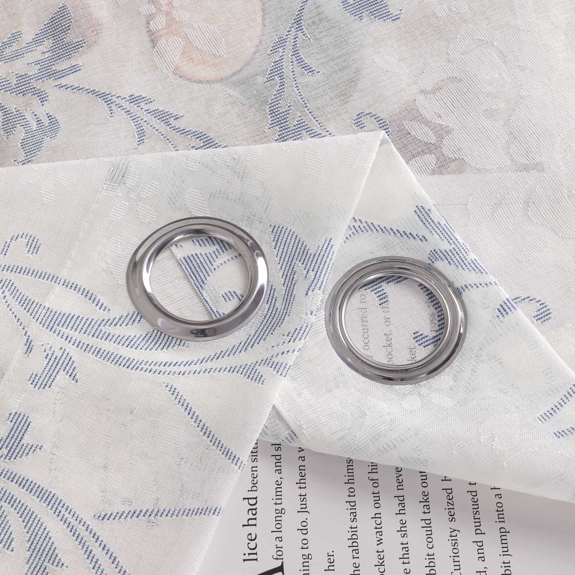 Elegante Transparente Gardinen mit Rankenmuster Ösenschal 1 stück - Joyswahl