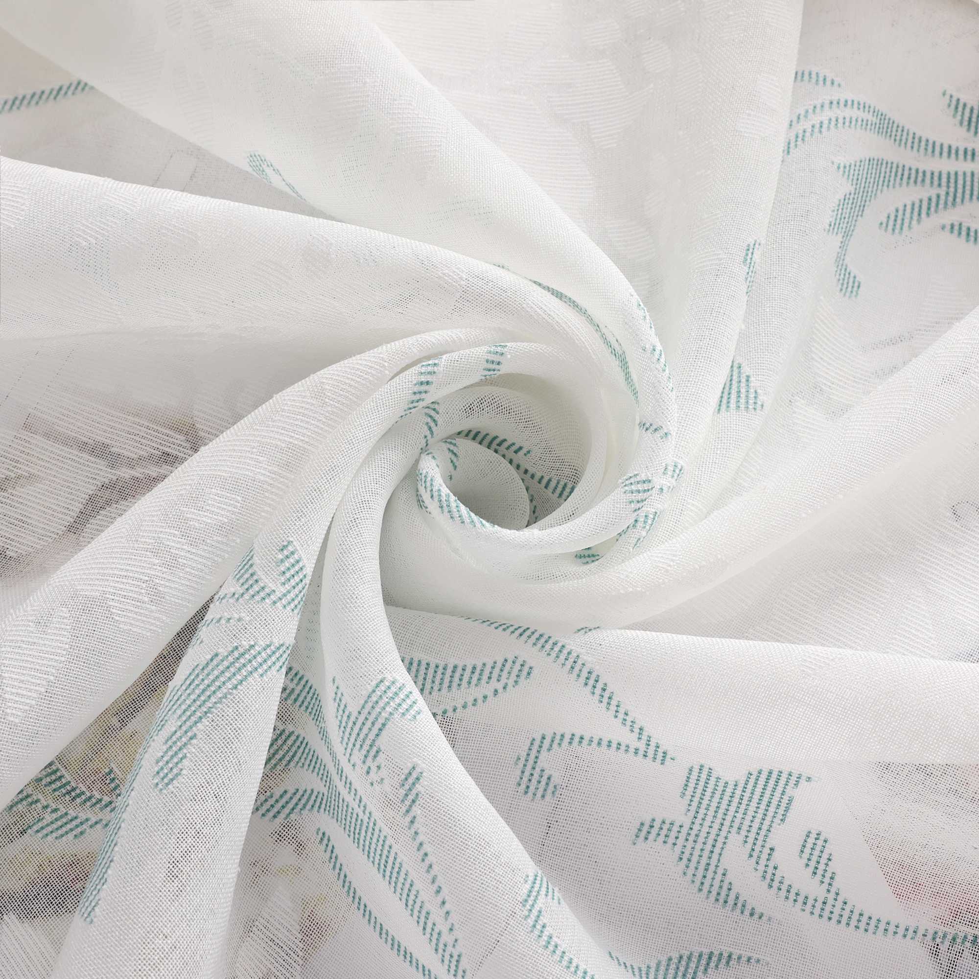 Elegante Transparente Gardinen mit Rankenmuster Ösenschal 1 stück - Joyswahl