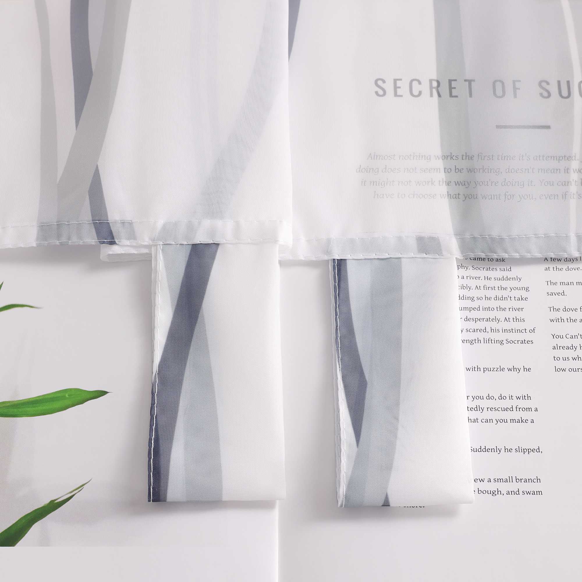 Vorhang Schlaufenschal aus Polyester mit bunten Wellenmustern tranparent 1 stück - Joyswahl