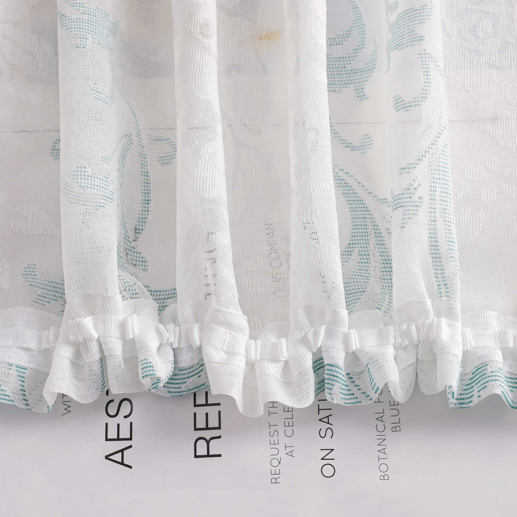 Vorhang mit Kräuselband Voile Gardine Ausbrenner Fensterschal Transparent Schlafzimmer Wohnzimmer 1 Stück - Joyswahl