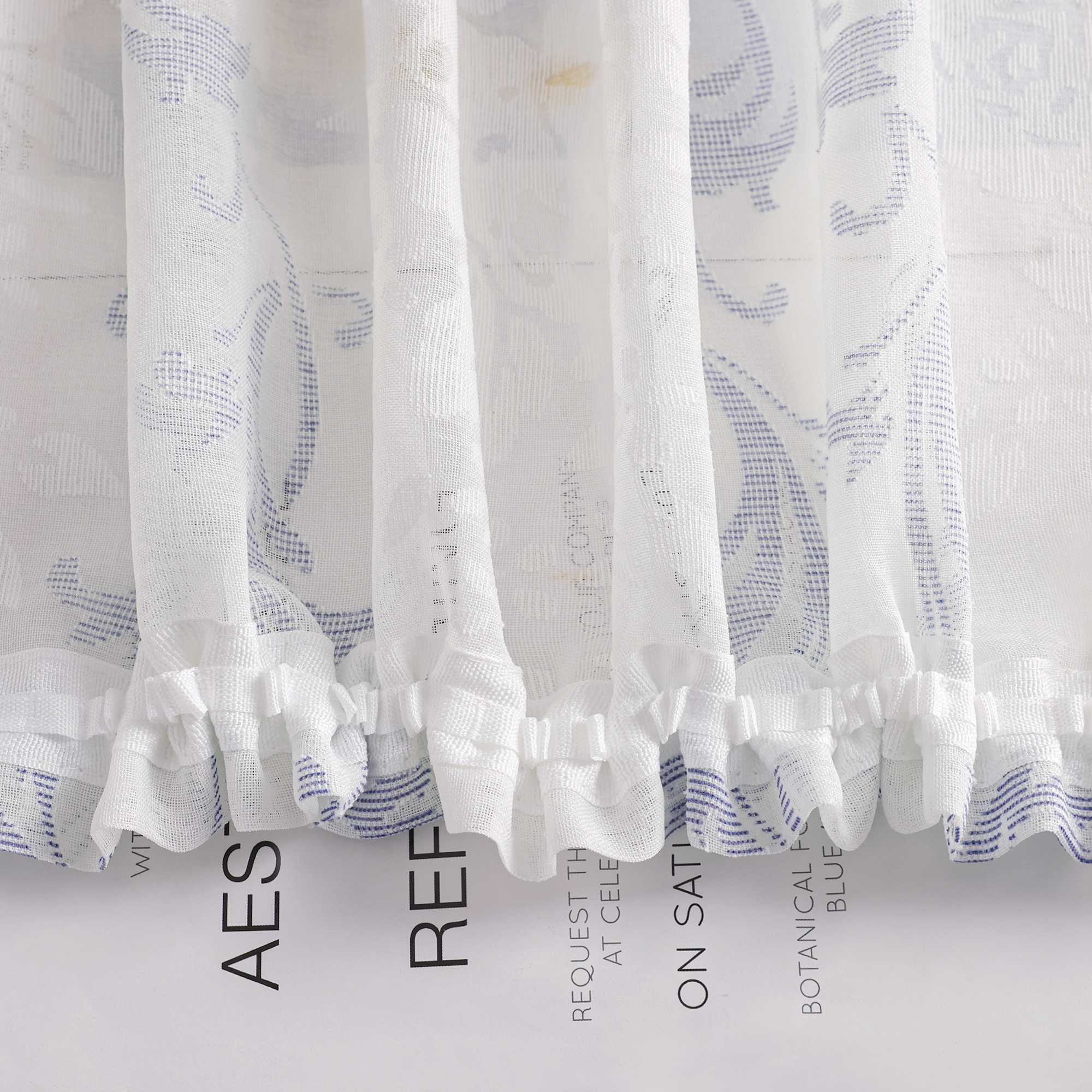 Vorhang mit Kräuselband Voile Gardine Ausbrenner Fensterschal Transparent Schlafzimmer Wohnzimmer 1 Stück - Joyswahl