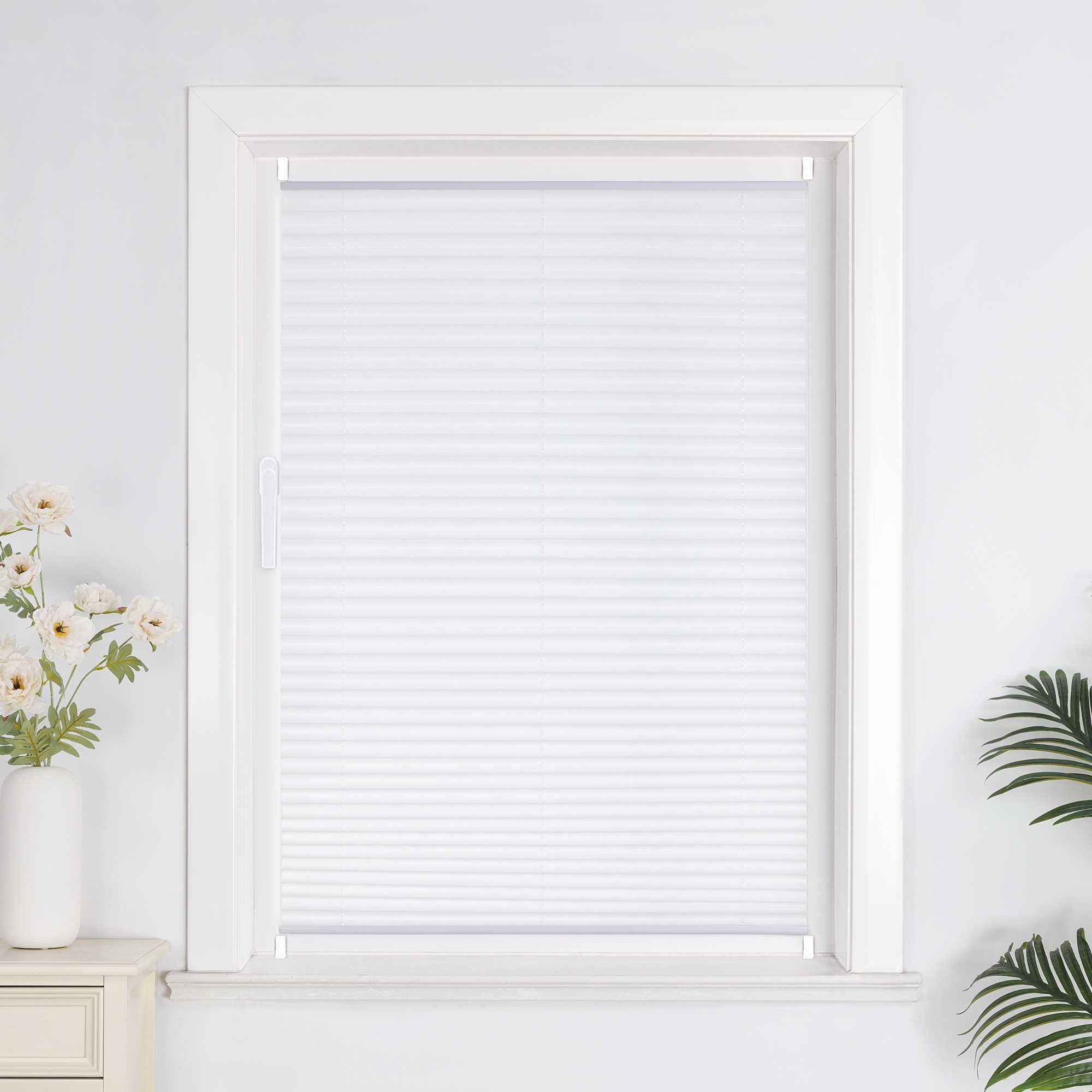 Joyswahl Plissee Rollo Weiß Einfarbiges Faltrollo Polyester 1 stück - Joyswahl