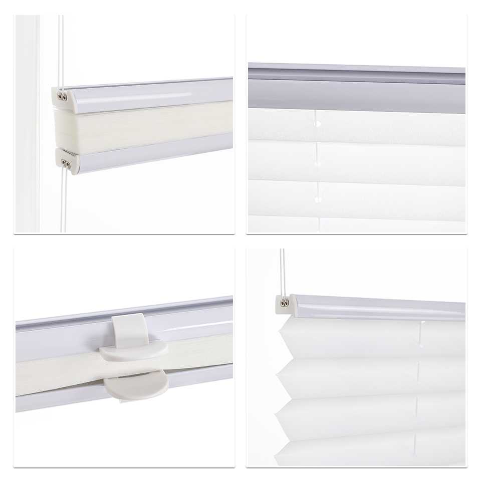 Joyswahl Plissee Rollo Weiß Einfarbiges Faltrollo Polyester 1 stück - Joyswahl