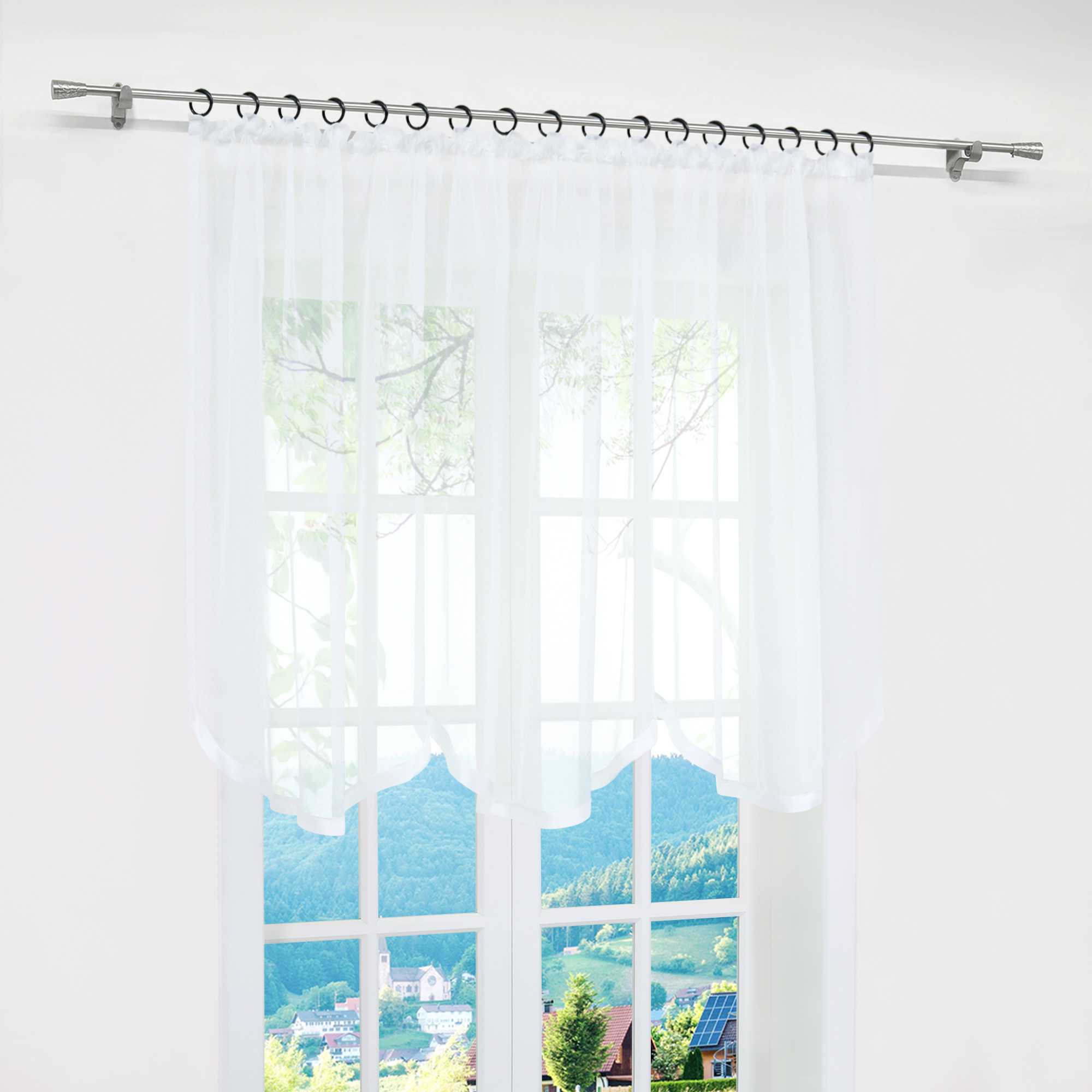 Multifunktionsgardine aus Polyester transparent Fensterdekoration 1 stück - Joyswahl