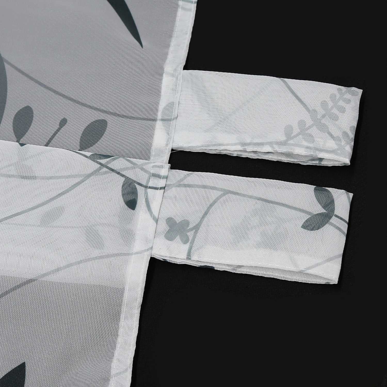 Transparenter Vorhang mit Blättermuster leicht Schutzfunktion Gartenstil 1 Stück - Joyswahl