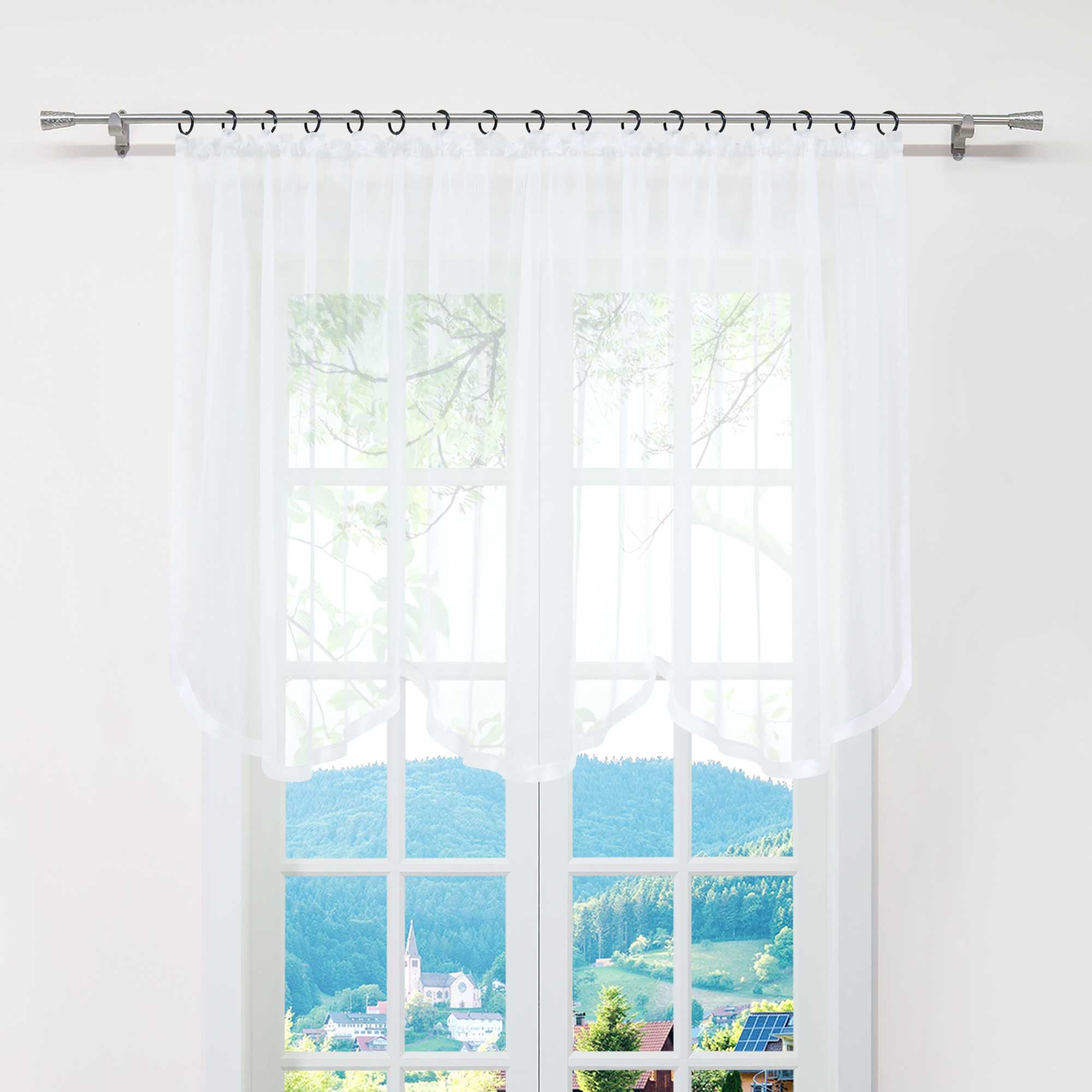 Multifunktionsgardine aus Polyester transparent Fensterdekoration 1 stück - Joyswahl